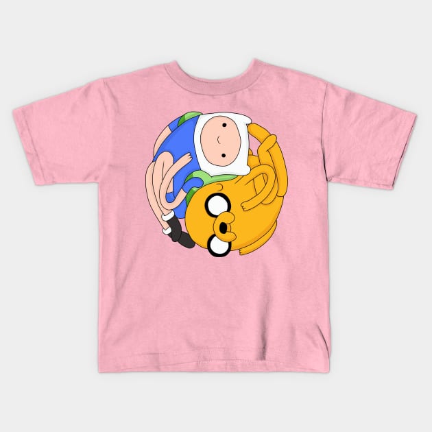 Jake and Finn Kids T-Shirt by valentinahramov